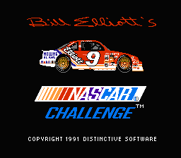 Bill Elliott's NASCAR Challenge title screenshot